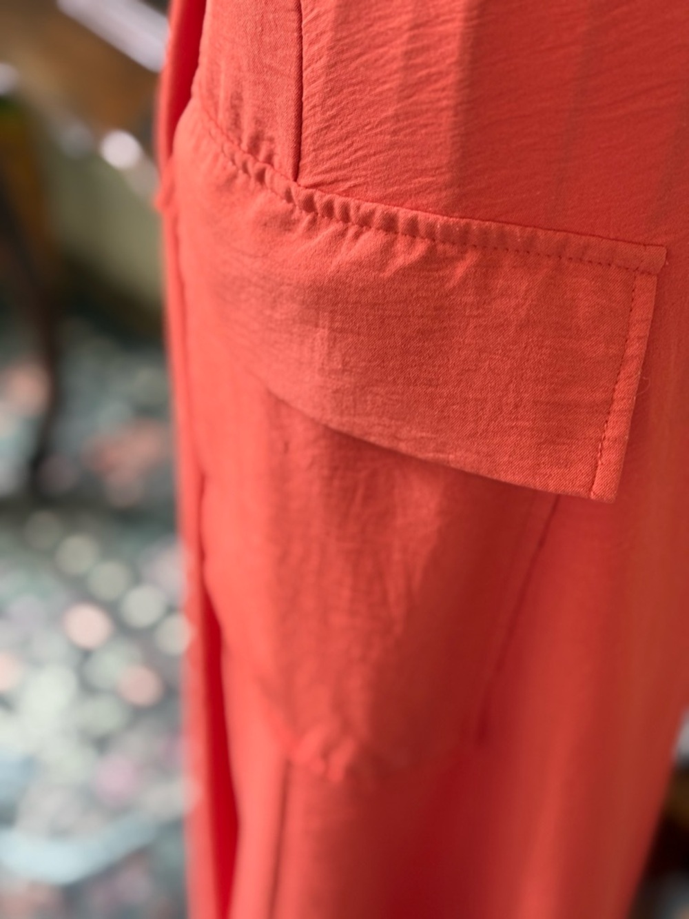 NYC Coral Maxi Wrap Skirt with Belted Ring - Picture 8 of 10